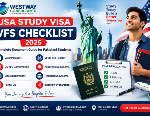 USA Study Visa VFS Checklist for Pakistani Students