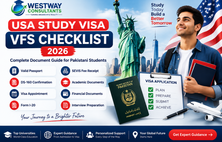 USA Study Visa VFS Checklist for Pakistani Students