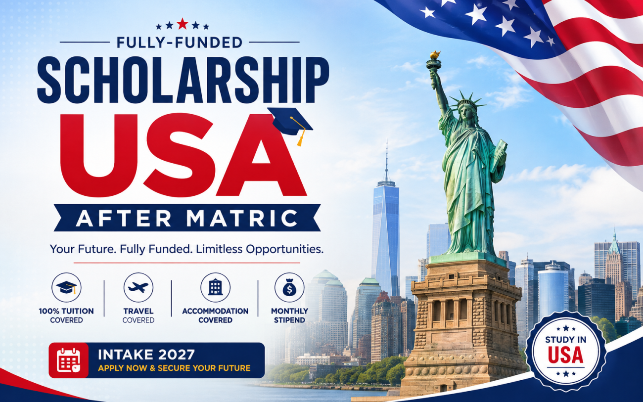 Student celebrating a fully funded scholarship acceptance to study in the USA after Matric